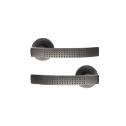 2 poignée sur rosace Louna canon de fusil gris mat INSPIRE aluminium sans trou|Sanifer