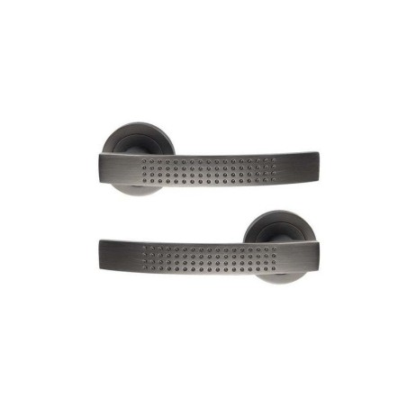 2 poignée sur rosace Louna canon de fusil gris mat INSPIRE aluminium sans trou|Sanifer