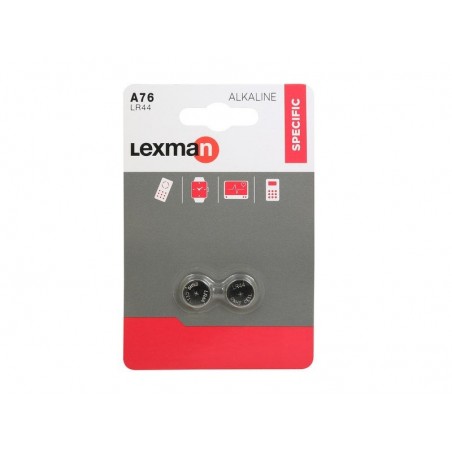 Lot de 2 piles alcaline Lr44 1.5 V Lexman|Sanifer