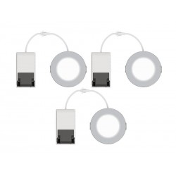 Kit 3 spots à encastrer Salle de Bains Kilia Led Intégrée 3000K Inspire acier|Sanifer