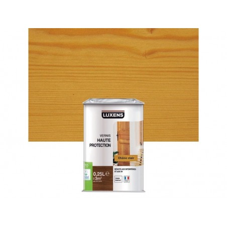 Vernis bois extérieur LUXENS Haute protection chêne clair satiné 0.25 L|Sanifer