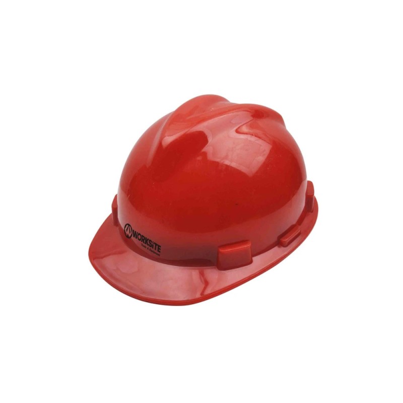 Casque de sécurité rouge worksite | Sanifer