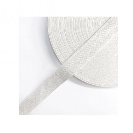 Sangle sergé coton blanc 25 mm x 30 m| Sanifer