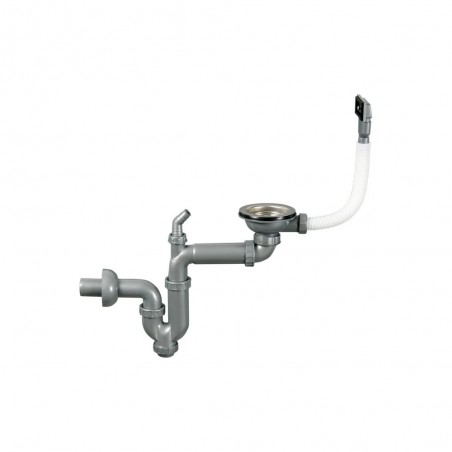 Siphon évier simple avec siphon chromé | Sanifer