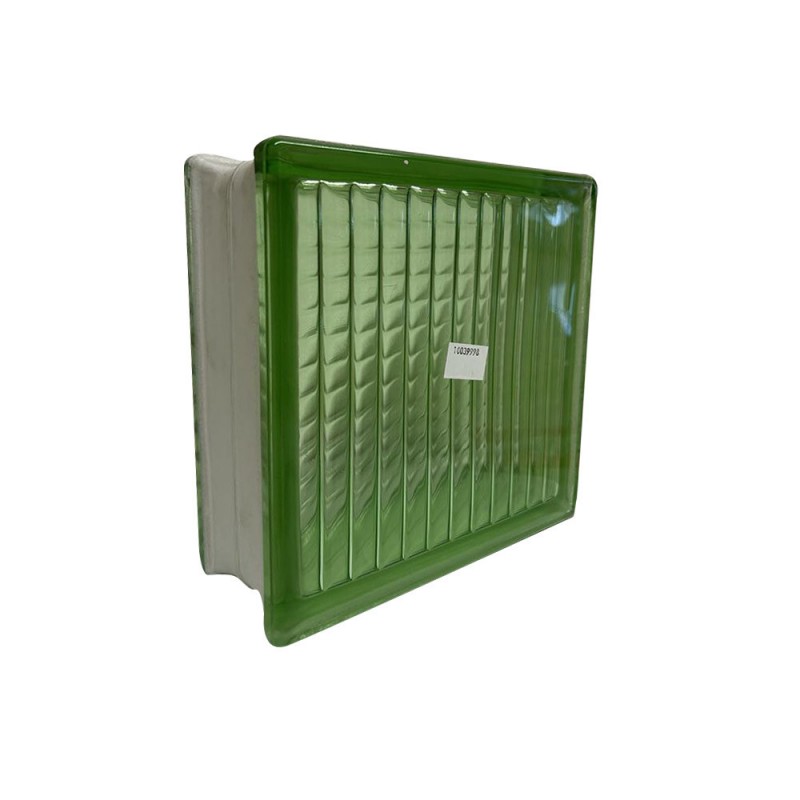 Brique de verre BV12 parallel pattern vert 190x190x80 (1c:6pces) | Sanifer