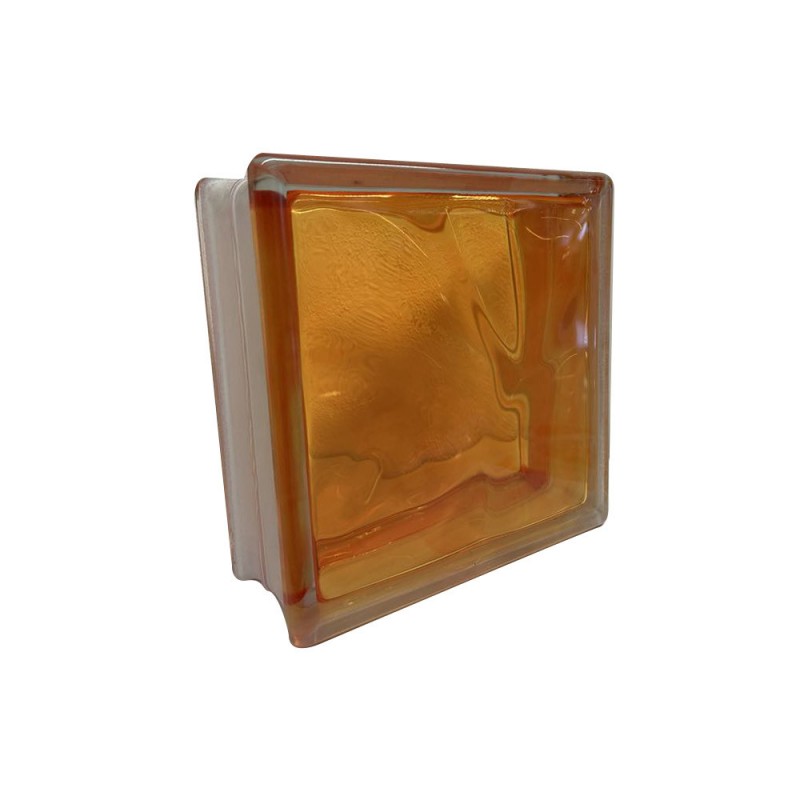 Brique de verre In-colored saffron yellow JH063 | Sanifer