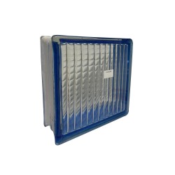 Brique de verre s-color blue paralleil 190x190x80mm(1c:6pcs) | Sanifer