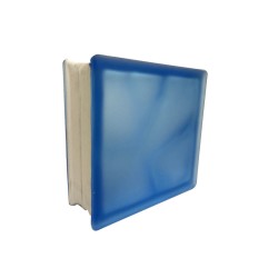 Brique de verre misty cloudy blue OPAQUE 190X190X80 | Sanifer