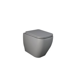 WC complet sortie horizentale gris suspendue 05078017+37+41 |Sanifer