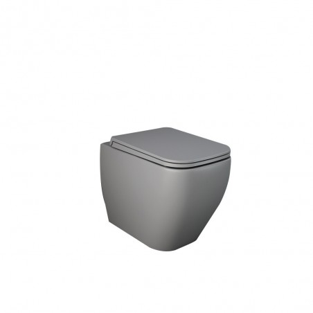 WC complet sortie horizentale gris suspendue 05078017+37+41 |Sanifer