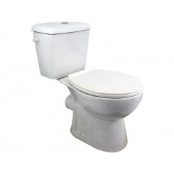 Pack WC à poser sortie horizontale, bride ouverte émaillée Nerea|Sanifer