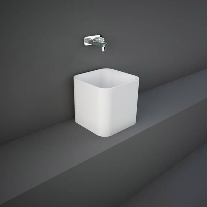 Lavabo à poser carré RAK-PETIT 36cm sans trou pour robinet |Sanifer