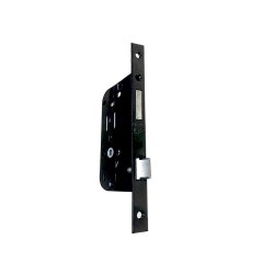 Serrure à larder à cylindre axe 50mm Noir Bc |Sanifer