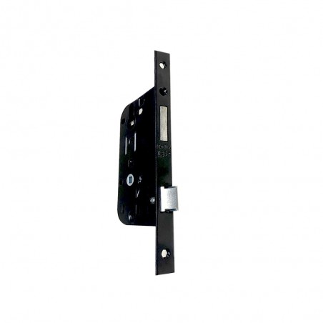 Serrure à larder à cylindre axe 50mm Noir Bc |Sanifer