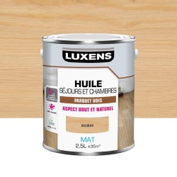 Huile parquet Sejours et chambres LUXENS incolore mat 2.5 l|Sanifer