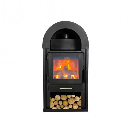 Poêle à bois R1001A - 547X460X1093mm sortie D150mm | Sanifer