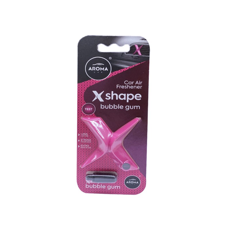 Parfum pour voiture AROMA POLYMER X shape BUBBLE-GUM TBL|Sanifer
