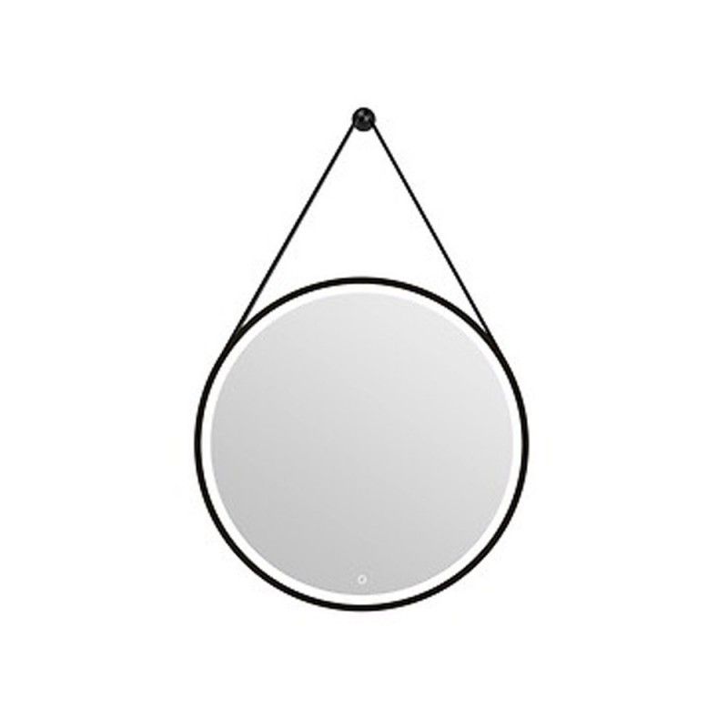 Miroir led barber black d.60 cm - Sanifer