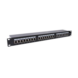 Panneau de brassage 19"" 1U 24 ports Cat 6 - Sanifer