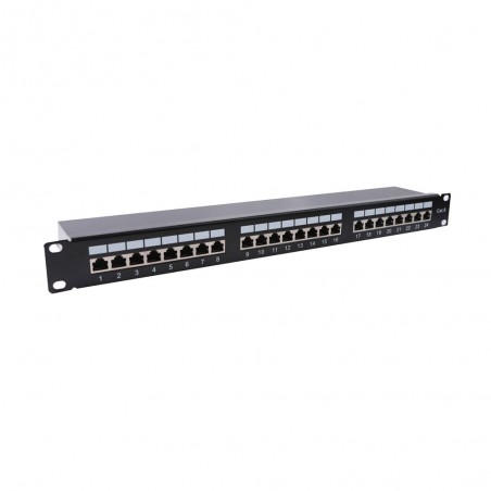Panneau de brassage 19"" 1U 24 ports Cat 6 - Sanifer