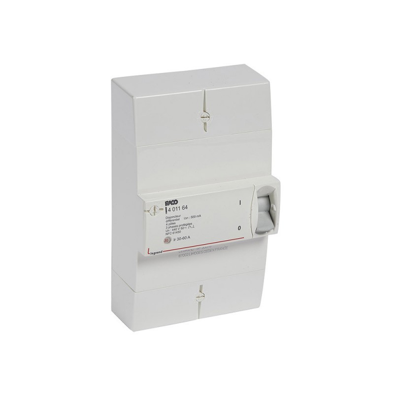 Disjoncteur branchement 4P 30/60A 500mA - Sanifer