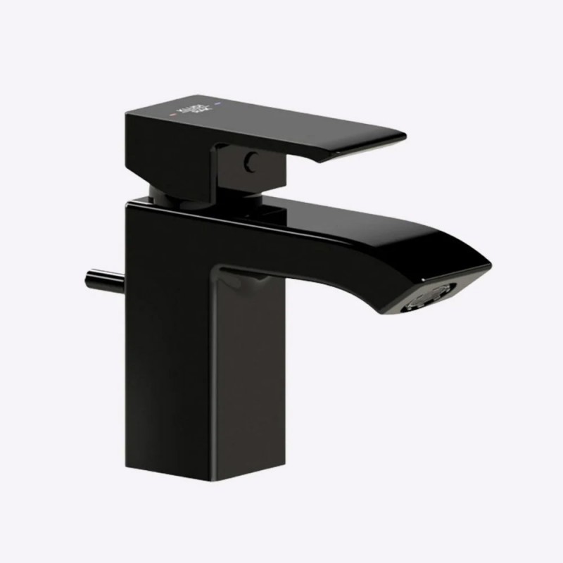 Mitigeur lavabo monocommande H140 mm Profile Star noir PVD -Sanifer