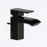 Mitigeur lavabo monocommande H140 mm Profile Star noir PVD -Sanifer