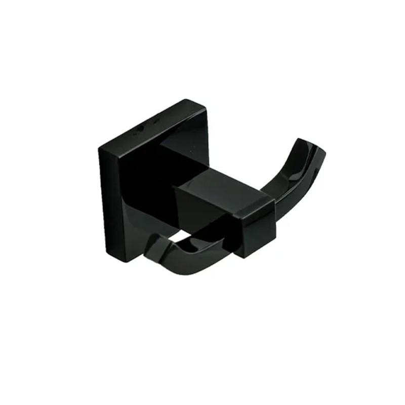 Patère double Harmony noir PVD -Sanifer