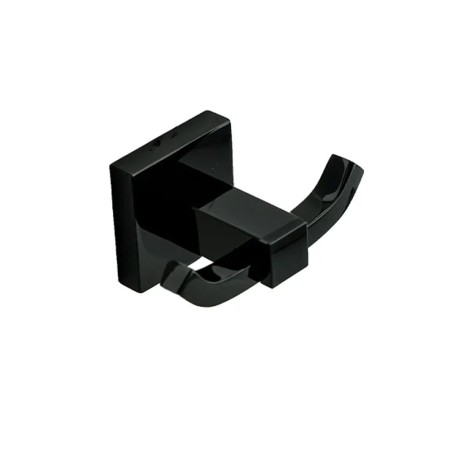 Patère double Harmony noir PVD -Sanifer