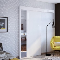 Rail coulissant et habillage pour porte de largeur 93 cm maximum | Sanifer