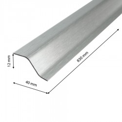 Barre De Seuil Auto-Agrippant Métal, L.40 Mm X L.83 Cm Artens Brillant Métalliqu | Sanifer