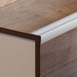 Nez de marche adhésive ou à Visser, L.24 Mm X L.110 Cm Mat Métallique Artens | Sanifer