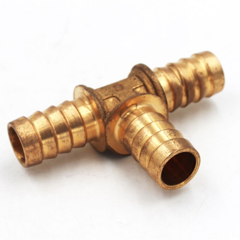 Raccord à sertir té égal 20mm en laiton pour tube PER