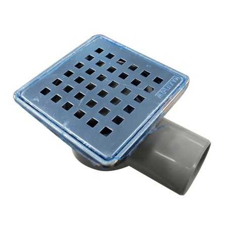 Siphon de cours 100 x100 chromé M Verticale D 50