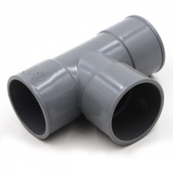 Té PVC à coller 87° femelle-femelle D40mm