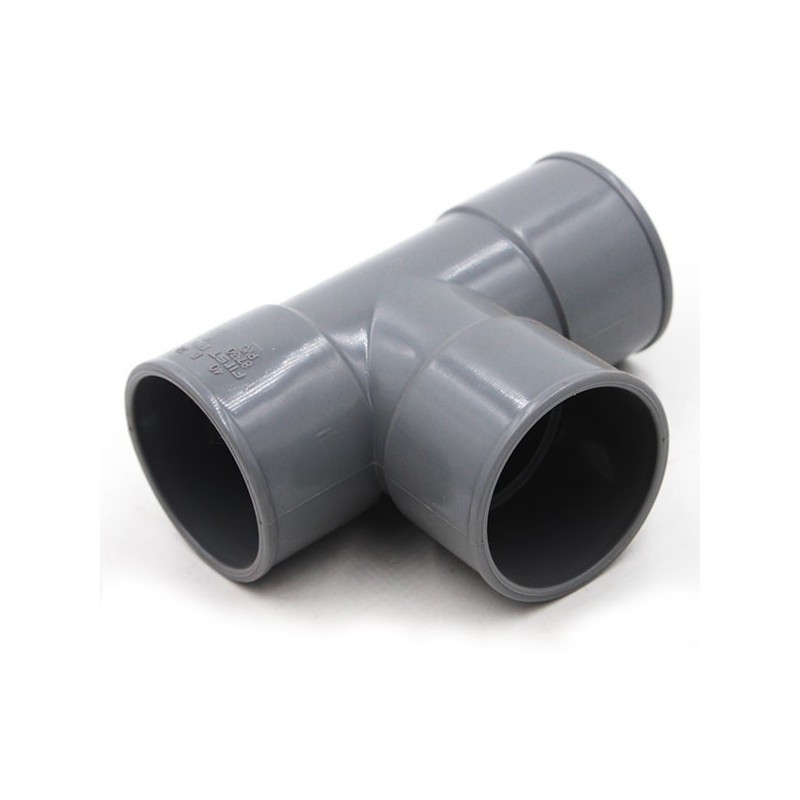 Té PVC à coller 87° femelle-femelle D40mm