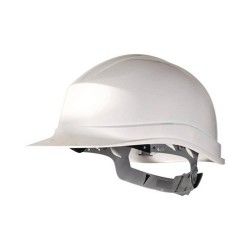 Casque de chantier serrage glissière zircon 1 blanc