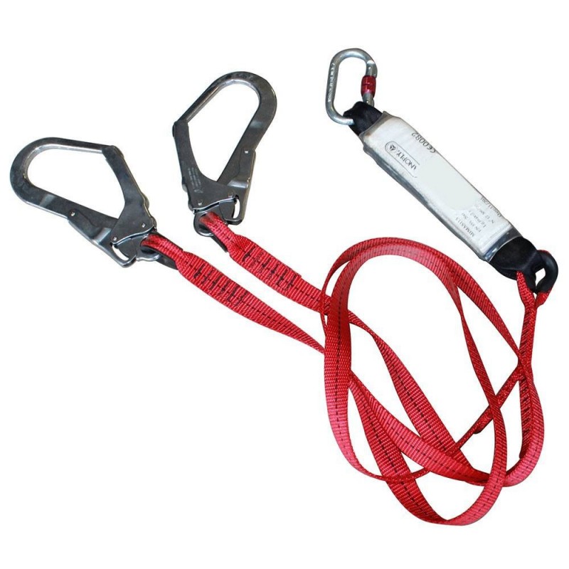 Antichute avec absorbeur dénergie en longe double