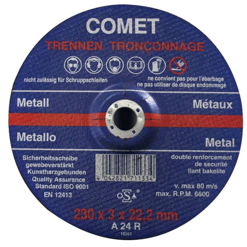 Disque à tronçonner pour métal D230mm
