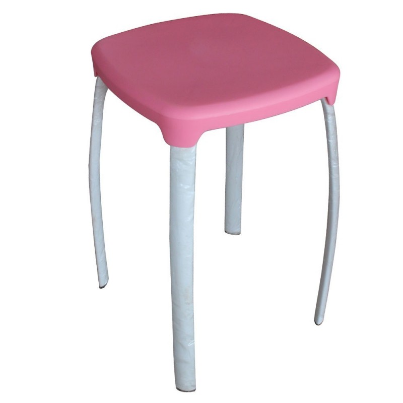 Tabouret plastique rose 28*28*45cm -  - meilleure qualité
