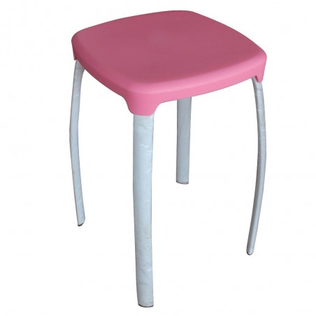 Tabouret plastique rose 28*28*45cm -  - meilleure qualité