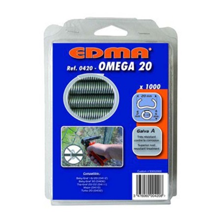 Agrafes omega 20 galva (1000pcs)