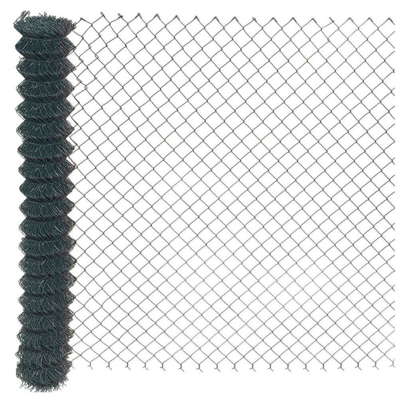 Grillage plastifié vert pour clôture simple torsion 2mx25m