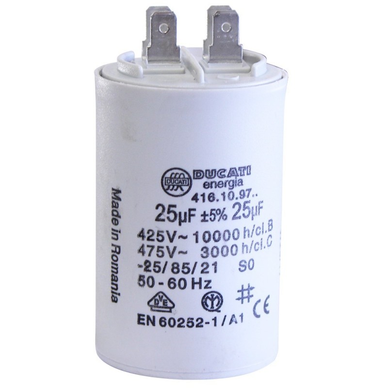 Condensateur broches 25µF-450V