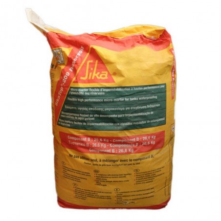 Mortier imperméabilisant Sikatop 209 gris 36.1kg alimentaire -  - meilleure qualité