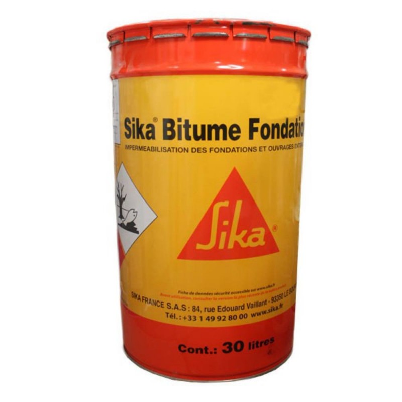 Imperméabilisant pour fondations en béton Sika bitume 30L -  - meilleure qualité