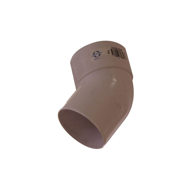 Coude 45° d80mm blanc