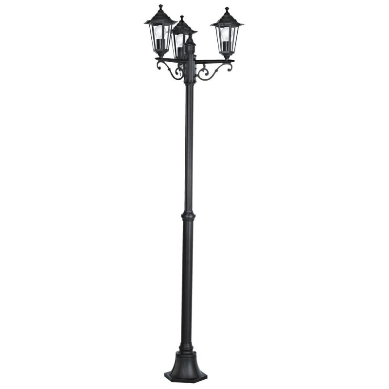 Lampadaire dextérieur noir Lanterne 4 E27 4x60w IP44