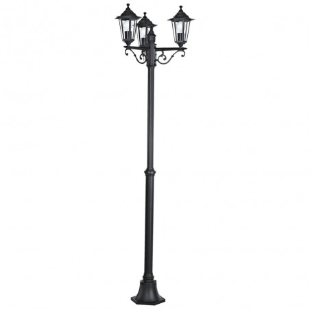 Lampadaire dextérieur noir Lanterne 4 E27 4x60w IP44