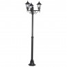 Lampadaire dextérieur noir Lanterne 4 E27 4x60w IP44